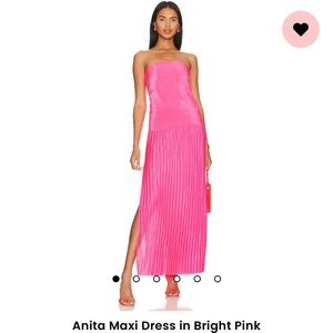 Anita Maxi Dress in Bright Pink